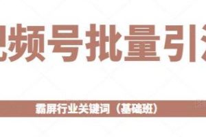 [视频号运营引流教程]霸屏行业关键词玩法