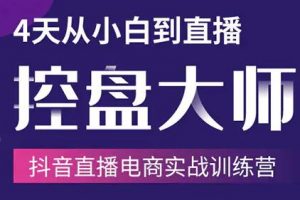 抖音直播电商带货培训课程：4天从小白到直播操盘大师，单场直播破百万