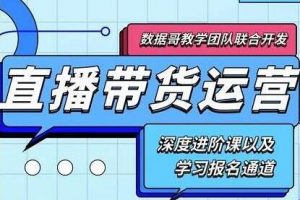 数据哥《新抖音直播带货运营课》(含电子资料)