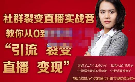 蚂蚁社群电商《社群裂变直播实战营》教你从0到1实现引流、裂变、直播、变现