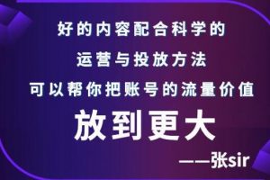 张sir《抖音账号流量增长课》告别海王流量，让你的流量更精准