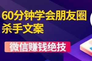 微信营销技巧《60分钟学会朋友圈杀手文案》培训课程视频教程