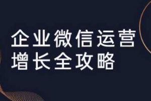 企业微信运营攻略 (引流+裂变+运营+成交) 培训课程视频