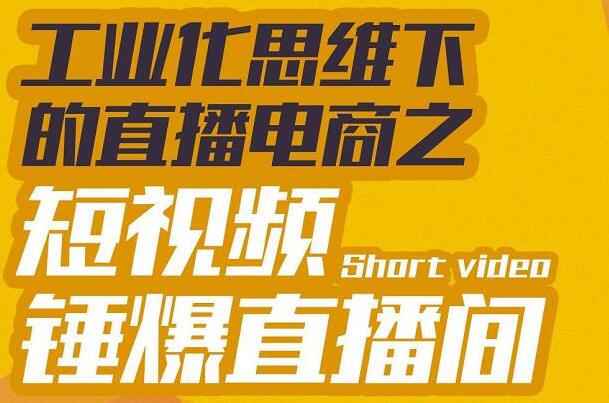 尼克派《工业化思维下的直播电商之短视频锤爆直播间》听话照做执行爆单