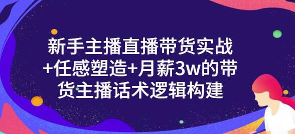 一群宝宝《新手主播直播带货实战》信任感塑造+月薪3W的带货主播话术逻辑构建