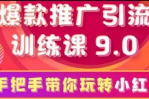 小红书怎么推广，小红书爆款推广引流训练课9.0，带你一部手机即可月赚万元