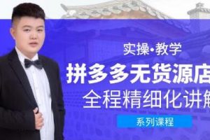 圣淘电商《拼多多无货源店群》实操教学，全程精细化讲解