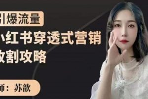 苏歆《小红书穿透式营销收割攻略》引爆流量，助你玩转小红书