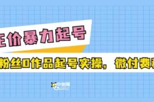 抖音电商培训:老马电商《多种起号方式实操+话术+投流》正价暴力起实操号，0粉丝0作品起号实操