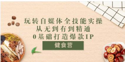 健食营《玩转自媒体全技能实操》从无到有到精通到年入百万，0基础打造爆款IP