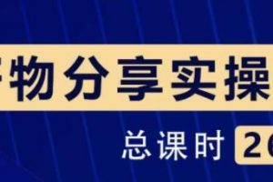 大木《好物分享短视频运营实操班》一部手机从零到一带货实操赚钱