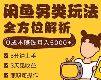 闲鱼项目运营视频教程，闲鱼另类玩法全方位解析，0成本月入5000+