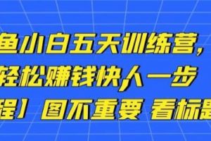 《30天玩赚闲鱼实战训练营》闲鱼专业卖家教你如何打造自己店铺