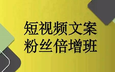 阳洋《短视频文案粉丝倍增班》培训课程视频插图