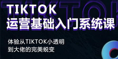 《Tiktok运营基础入门系统课》从tiktok小白到大佬的完美蜕变