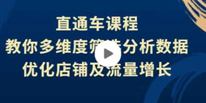 盗坤《淘宝直通车推广课程》多维度筛选分析数据，优化店铺及流量增长