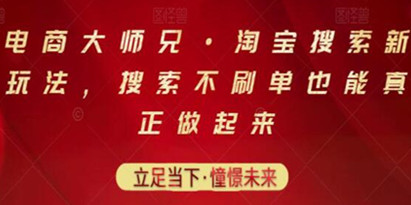 电商大师兄《淘宝搜索新玩法》搜索不刷单也能真正做起来