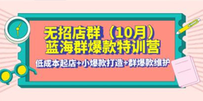 《淘宝无招店群·蓝海群爆款特训营》低成本起店+小爆款打造+群爆款维护