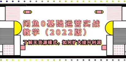 《闲鱼0基础运营实战教学》了解无货源模式，如何扩大提升利润
