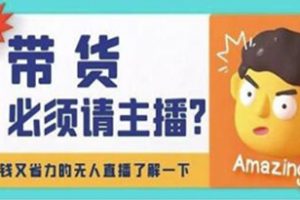 《淘宝无人直播带货0基础教程》手把手教你无人直播，省钱又省力