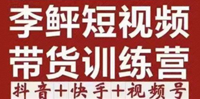 李鲆·短视频带货训练营（第11+12期+13期），手把手教你短视频带货，听话照做，保证出单