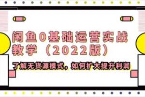 《闲鱼0基础运营实战教学》了解无货源模式，如何扩大提升利润