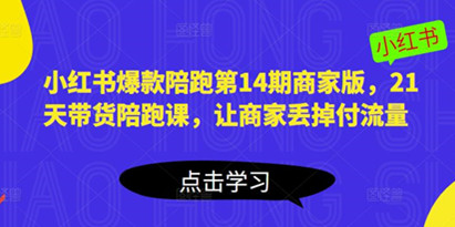 《小红书爆款陪跑商家版》21天带货陪跑课，让商家丢掉付流量