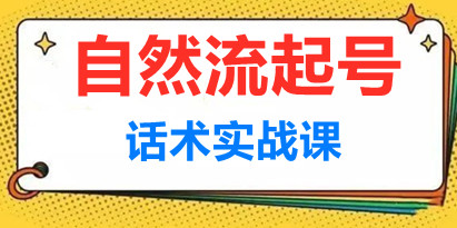 6月自然流起号，​自然流起号话术实战课