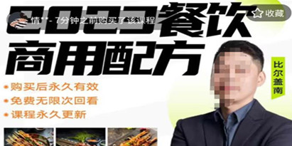外面收费39080的比尔盖南餐饮创业指南，176种配方美食，2023餐饮商用配方