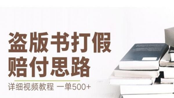 最新盗版书赔付打假项目，一单利润500+【详细玩法视频教程】