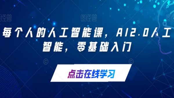 每个人的人工智能课，AI2.0人工智能，零基础入门