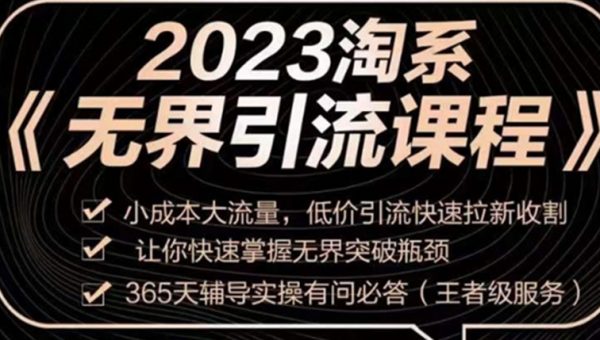 2023淘系无界引流实操课程