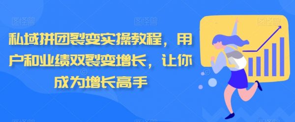 私域拼团裂变实操教程，用户和业绩双裂变增长，让你成为增长高手