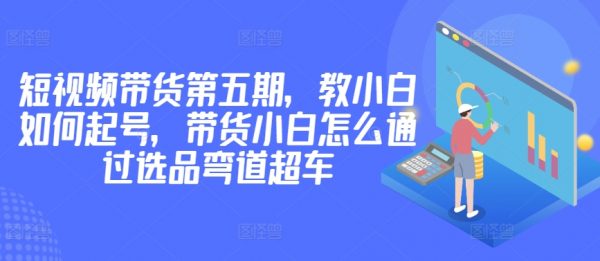 价值2980短视频带货，小白从起号到带货，通过选品弯道超车