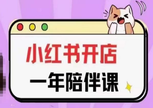 三九《小红书开店一年陪伴课(更新)》从0到1玩赚小红书开店