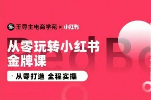 王导主《小红书电商运营实操课》​从零打造全程实操