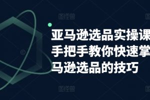 《亚马逊选品实操课程》手把手教你快速掌握亚马逊选品的技巧