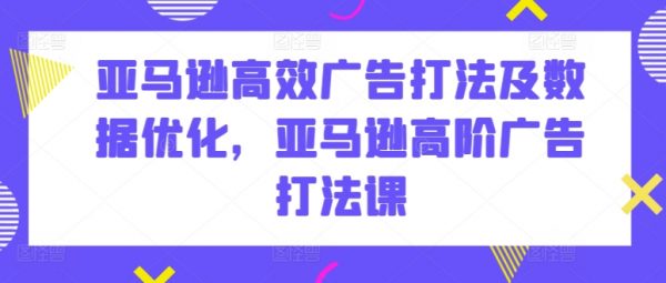 亚马逊高效广告打法及数据优化