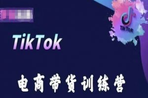 TikTok电商带货训练营教程，跟随时代潮流，跨境掘金
