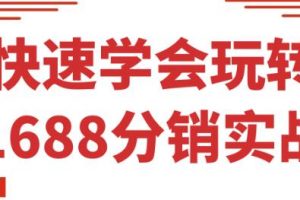 《1688分销实战》快速学会玩转1688分销