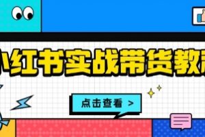 小红书实战带货教程，从开店到选品、笔记制作、发货、售后等全方位指导