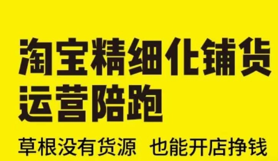 2025年淘宝精细化铺货运营陪跑，草根没有货源也能开店挣钱