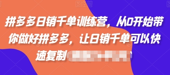拼多多运营