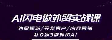 AI闪电做外贸训练营，从0到3外贸万人实战课