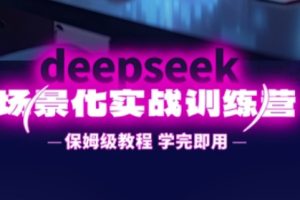 DeepSeek场景化实战训练营，保姆级教程，学完即用，手把手教你用DeepSeek提升效率