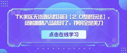 TK美区无货源店群项目