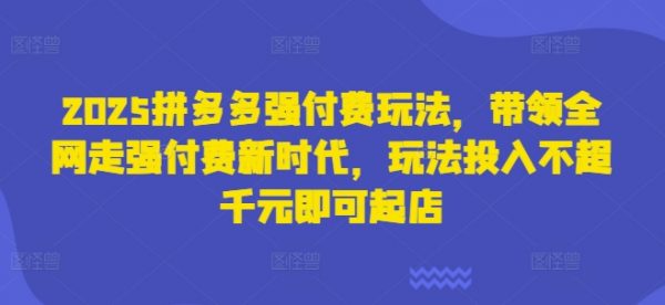 拼多多强付费玩法