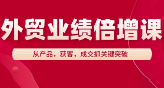 外贸业绩倍增课