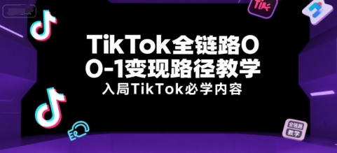 TikTok全链路0-1变现路径教学,入局TikTok必学内容插图 TikTok必学内容
