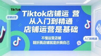 Tiktok店铺运营从入门到精通